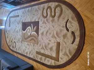 covor bej cu maro150cmx 300cm