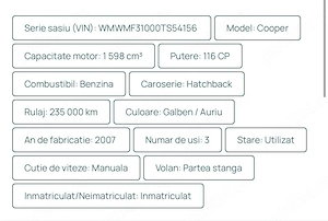 Persoana fizica ofer spre vanzare Mini Cooper - imagine 6