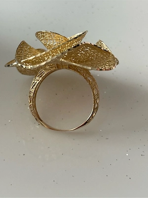 inel aur 14k Floare de crin