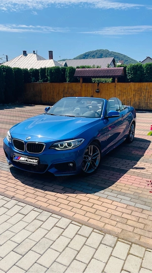 BMW Seria 2 Cabrio 220d M Sport   190 CP Doar 69.600 km Unic proprietar - imagine 3