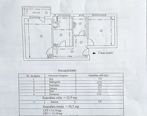 Apartament 2 camere cu boxa,etaj 4,acoperit cu pod ca spatiu de depozitare,cartier 1 Mai - imagine 8