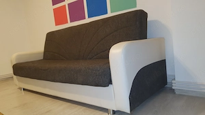 Canapea Extensibila 189 CM Material Chenille - imagine 4