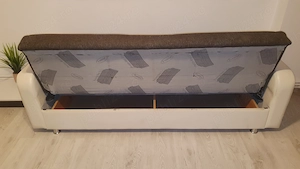 Canapea Extensibila 189 CM Material Chenille - imagine 7