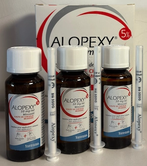 Alopexy Pachet 3 flacoane Minoxidil 5% Alopexy 50mg ml, 3x60 ml, Pierre Fabre