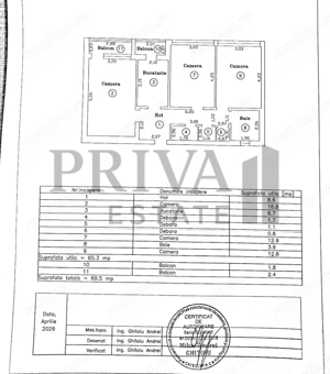 Apartament decomandat 3 camere 65 mp etaj 9, Sagului - imagine 10