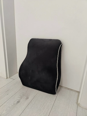 Perna lombara completa | Suporto   negru |Suport lombar Complet Scaun birou sau masina 