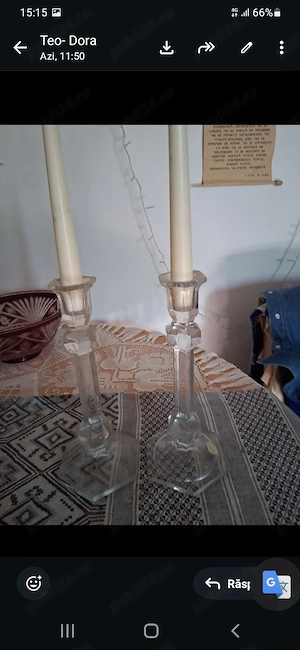 sfesnice cristal pentru lumanari 
