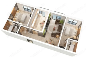 Apartament 3 camere balcon si loc parcare 2 bai Doamna Stanca Sibiu - imagine 4