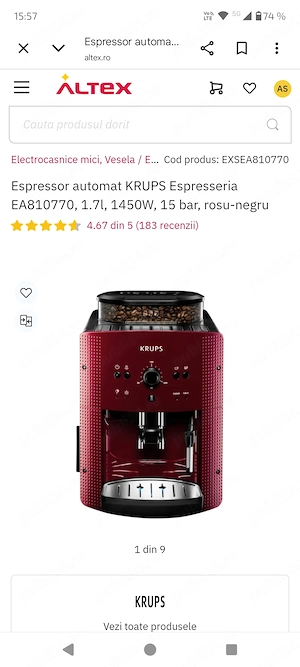 Vând aparat de cafea 
