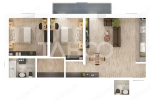 Apartament 3 camere decomandat 73mp 2 bai Comision 0 Doamna Stanca - imagine 4