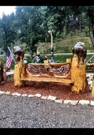 Sculpturi cu drujba,mese,bănci rustice - imagine 4