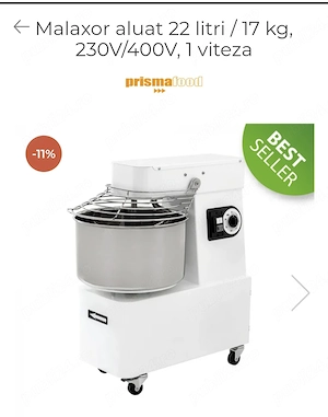       Malaxor aluat 22 litri   17 kg, 230V 400V, 1 viteza