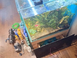 Vând acvariu 250 litri din sticla ultraclara si accesorii - imagine 2