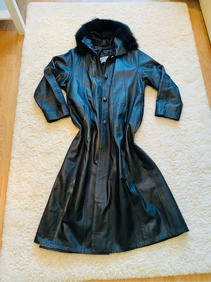 Geacă lungă damă din piele naturală   model vintage italian   Roco Baroco