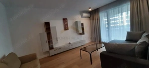 Apartament de închiriat 2 camere Nusco City Pipera | Vedere către grădina - imagine 3