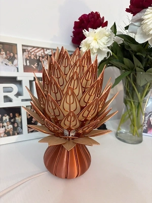 Veioză decorativă 3D petale 30cm - imagine 3