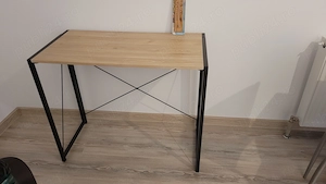 Birou cu schelet metalic si blat pal melaminat