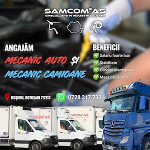 Angajam mecanic salariu bun in Rosiori jud. Botosani