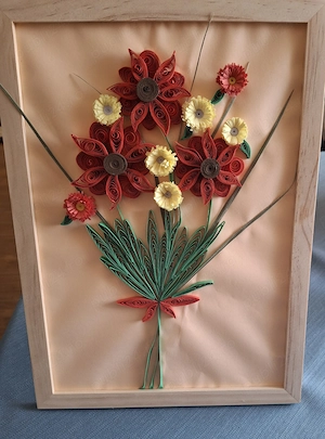 Buchet de flori - tablou handmade
