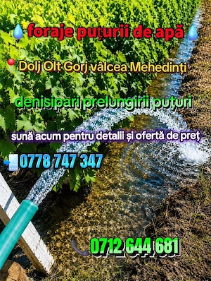 foraje puțurii de apă 