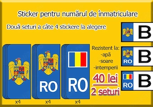 Sticker Stema Romaniei / Steagul Romaniei