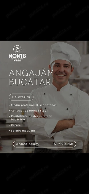 Angajam Sef Bucatar cu experienta