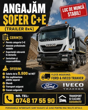 Sofer C+ E cu experienta - santier