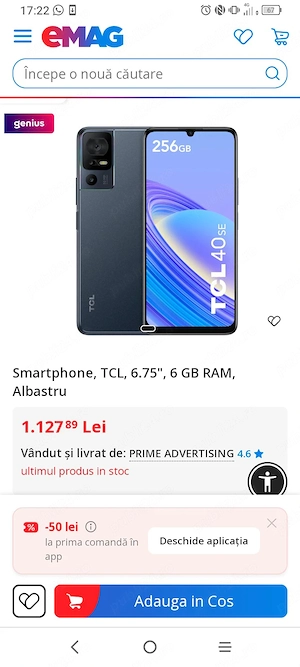 TCL 40 se 6+6 256 gb