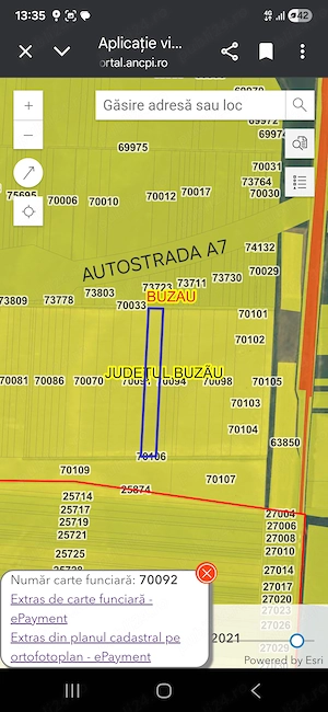 teren arabil langa autostrada A7