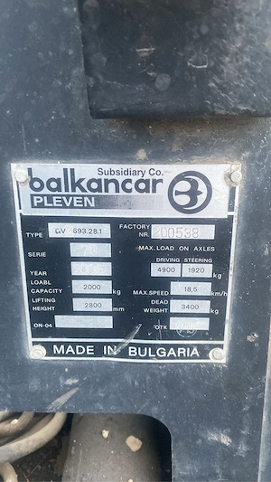 stivuitor GPL Balkancar 2to - imagine 3