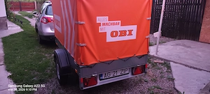 Vand remorca stema 750 kg noua din germania RAR efectuat.INMATRICULATA - imagine 4