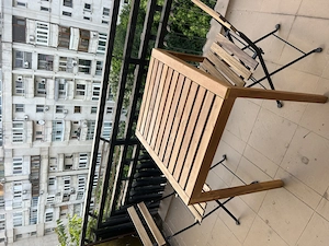Masă și scaune de exterior IKEA din lemn