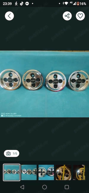 Capace jante Fiat originale inox impecabile !