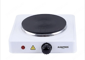 Plita electrica Albatros AP16W, 1500 W, 1 arzator, termostat reglabil, led de functionare, protectie