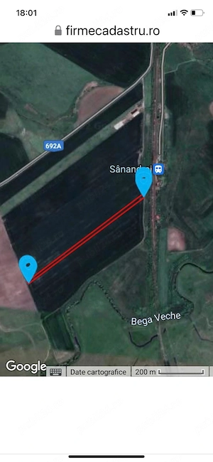Teren extravilan ,peste drum de gara din Sanandrei .