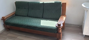 Canapea cu 2 fotolii lemn masiv