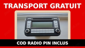Radio VW RCD 300 MP3 1K0 035 186 AD cu cod deblocare - transport gratuit in toata tara