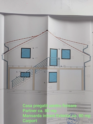 Casa Partner 80 mp + Mansarda 80 mp + Carport 69900 