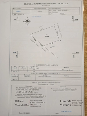 Vand 3 loturi intravilane Tuzla foarte ieftin 11 euro mp. - imagine 3