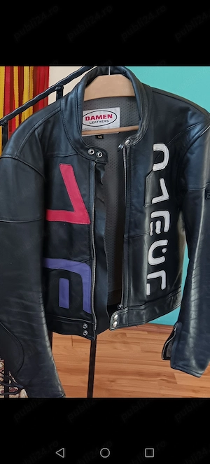 Costum moto din piele naturală - imagine 2