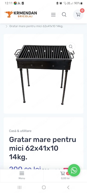 Vand gratar mare pentru mici 61x41x10 cm