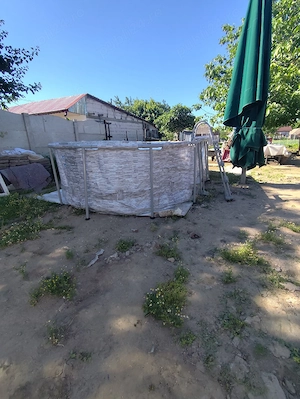 Piscina ovala cu cadru metalic 5x3x1 