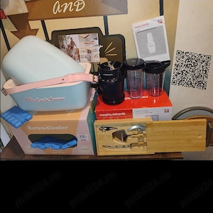Pachet Bucătărie si Picnic(NOI) Blender+Polarbox+Set vin,brânzeturi