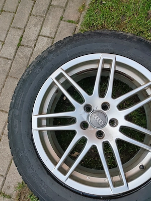 Vand  jante 18 audi 5×112 8J ET39 cu anvelope M+S 2023  - imagine 3