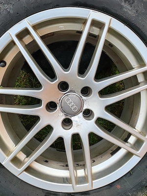 Vand  jante 18 audi 5×112 8J ET39 cu anvelope M+S 2023  - imagine 2