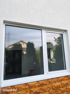 Vând Două geamuri termopan aluminiu cu profil semirotund 