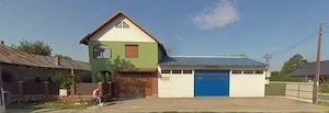Casa cu etaj cu spatiu comercial si hala service auto comuna Independenta DN25 Judetul Galati