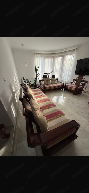 Vand ansamblu mobilier din lemn masiv   - imagine 4