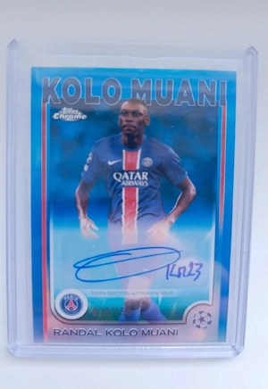 Card cu Autograf Randal Kolo Muani   Topps Chrome 2 