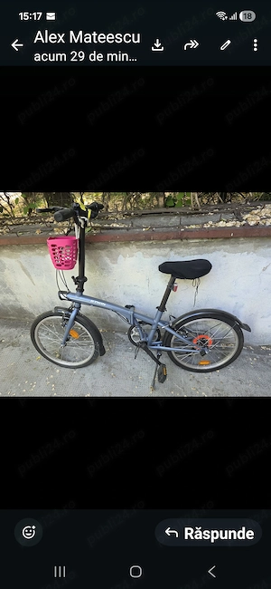 Vand bicicleta noua ,rabatabila ,6 viteze ,excelenta, pretabila pentru copii dar si adulti ,800 lei